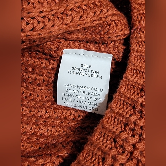 Easel Rust Oversized Knit Sweater Women's Size Small NWT - Picture 9 of 11